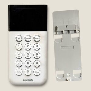 SimpliSafe SSKP3 Home Security Alarms Wireless W/ Brackets Keypad, White WORKS